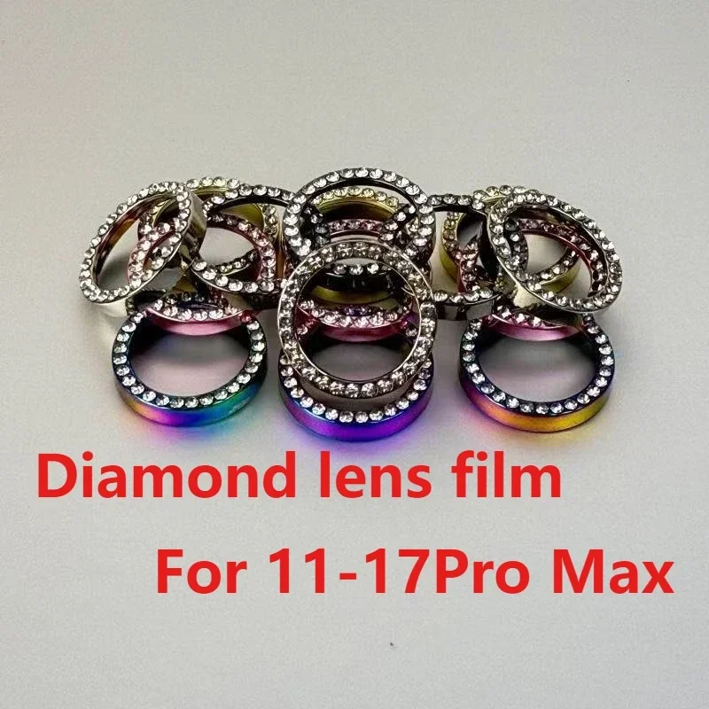 Purple Orange Diamond Camera Lens Protector - Stylish Glass Accessory