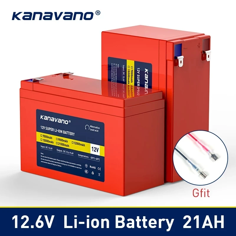 12V 7Ah 9Ah 12Ah 15Ah 21Ah Batteria Ricaricabile Agli Ioni Di Litio Per Bambini Auto Elettriche Spruzzatore Giocattolo Scala Controllo Accessi