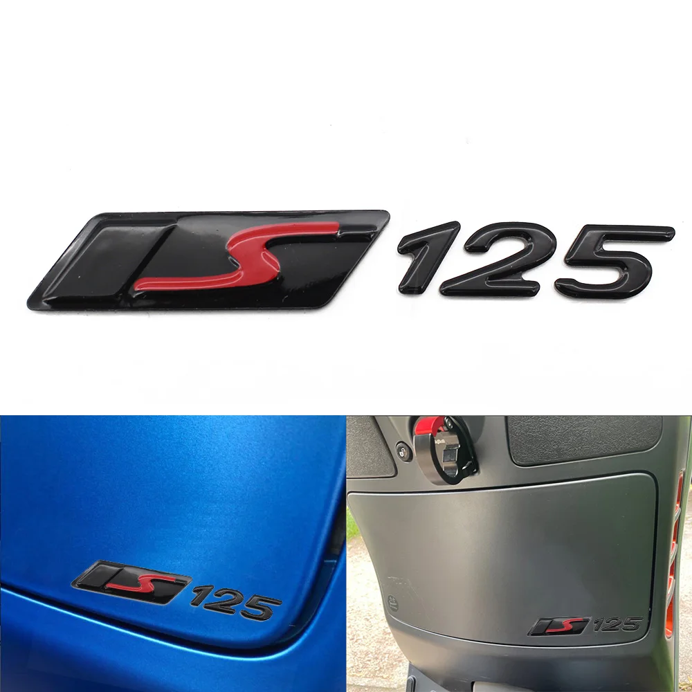 Pokhaomin Motorrad-Aufkleber, 3 m, Verkleidungsaufkleber, Kunststoff, dekoratives 3D-Logo für Vespa GTS Super 250 300 Sprint Spring LX LXV – Detail 5