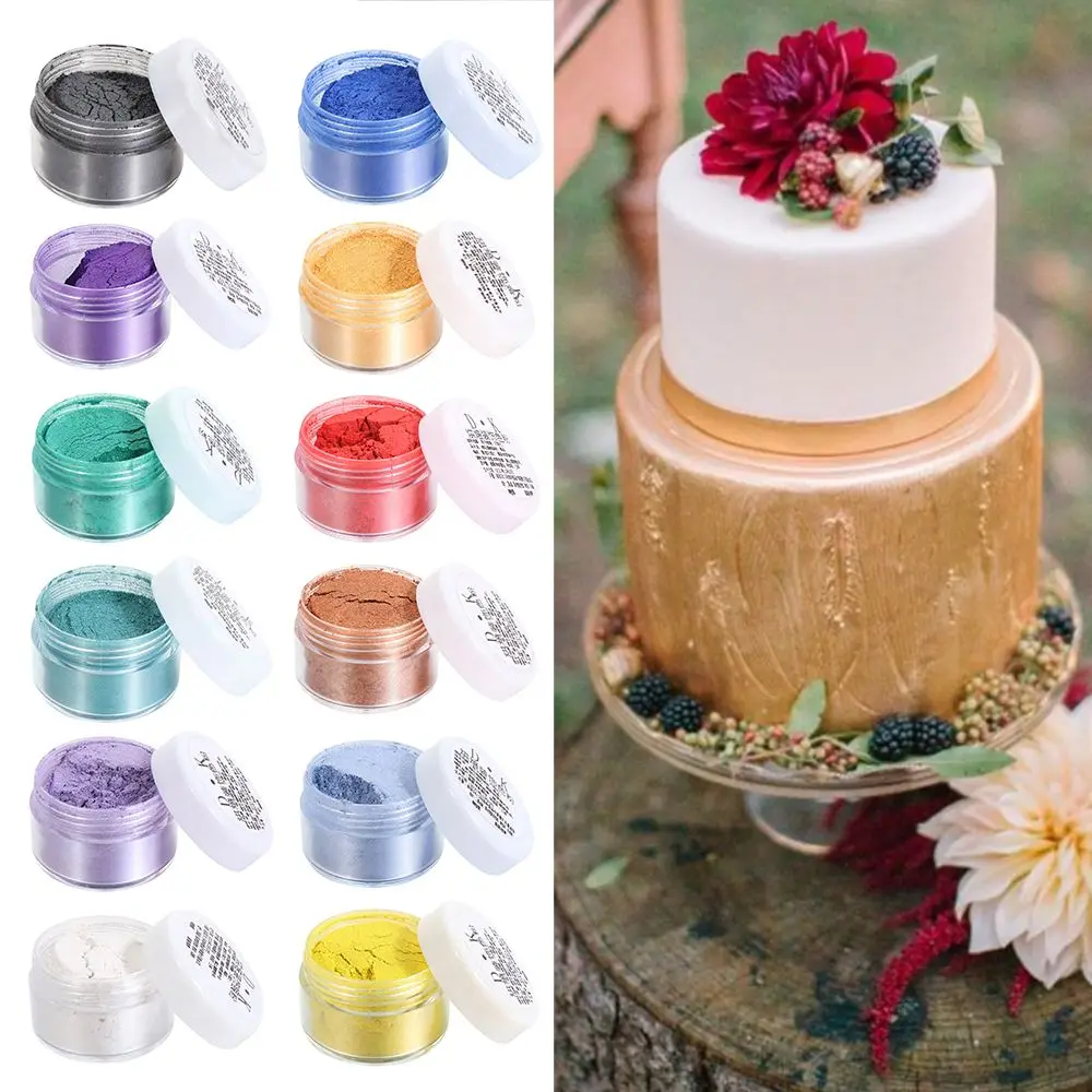 5g Gold Powder Glitter Powder Silver Pearl Baking Color Fondant Mousse Cake Baking Macaron Chocolate Decoration baking supplies cake tools cake decorating kit