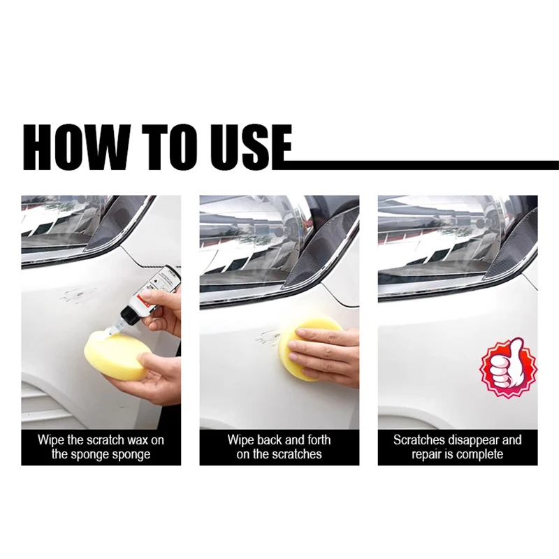 V-vaxy Car Scratch Repair Wax Eliminating Scratches Restoring Shine Paint Scratch Restorer Reforming Surface Repair Wax