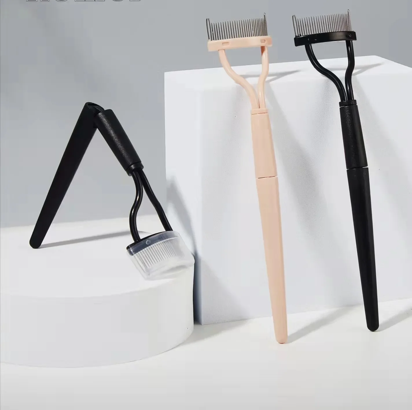 Eyelashes Brush Comb Eyelashes Brush Eyelash Curler Eyelash Accessories New Black Pink Eyelash Curler