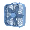 NEW 20" Cool Colors 3-Speed Box Fan with Weather-Resistant Motor, Blue, 22.5" High, B20310, USA 4