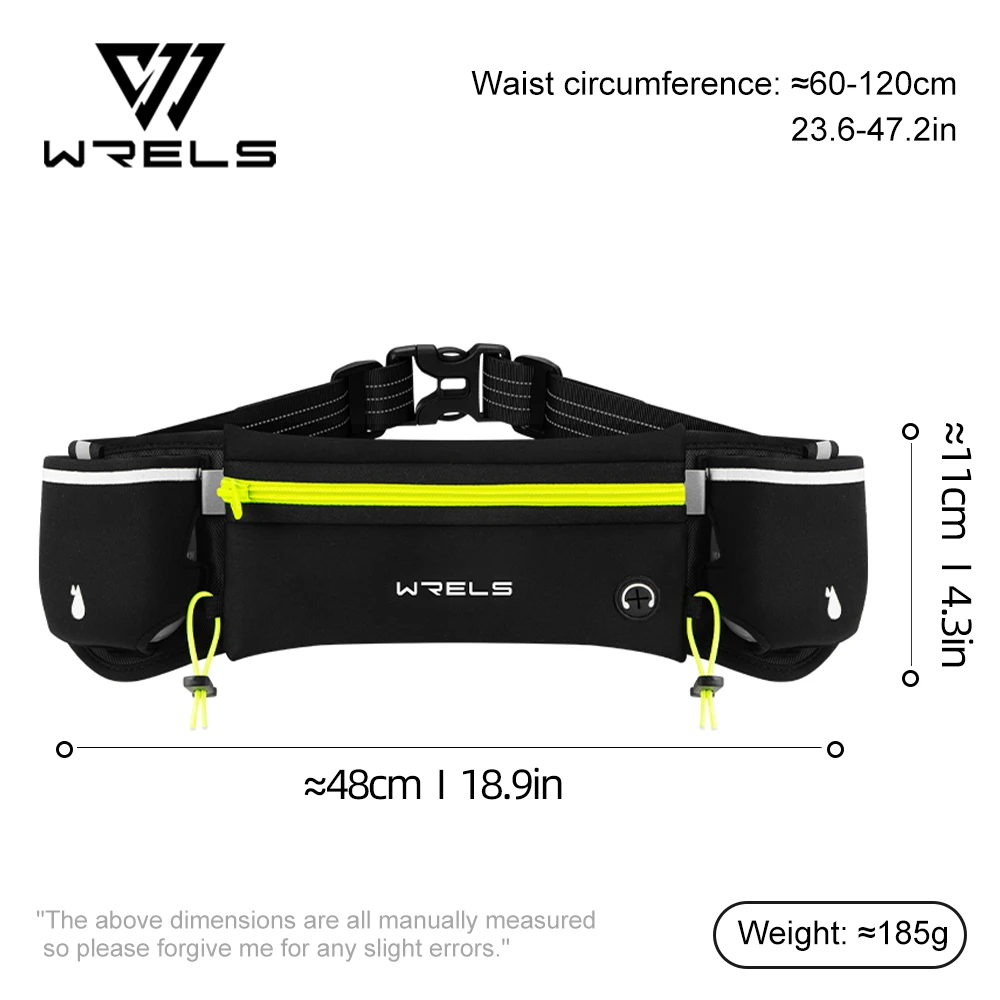 Marathon Trail Running Waist Pack Anti-Slip Dual Pocket Running Hydration Belt Lightweight Reflective Hiking Running Fanny Pack