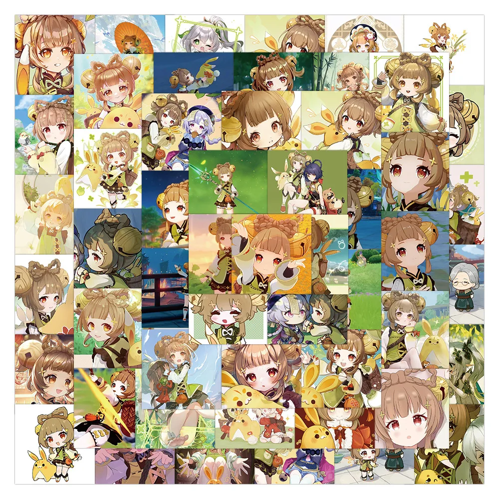 

50PCS Yaoyao Stationery Stickers Anime Genshin Impact Sticker Stationery Student Creative Fashion Lovely Waterproof Kawaii Gifts