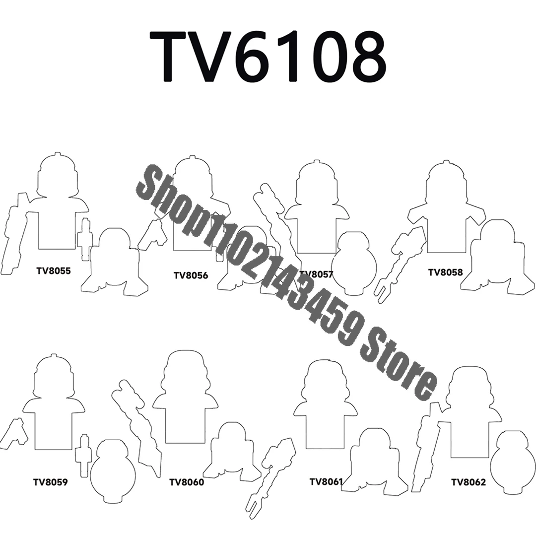 

Кубики WM TV61018 TV6109, герои космических солдат, аниме, 501st, кирпичи, мини-фигурки, игрушки-конструкторы, Детская сборка, подарки