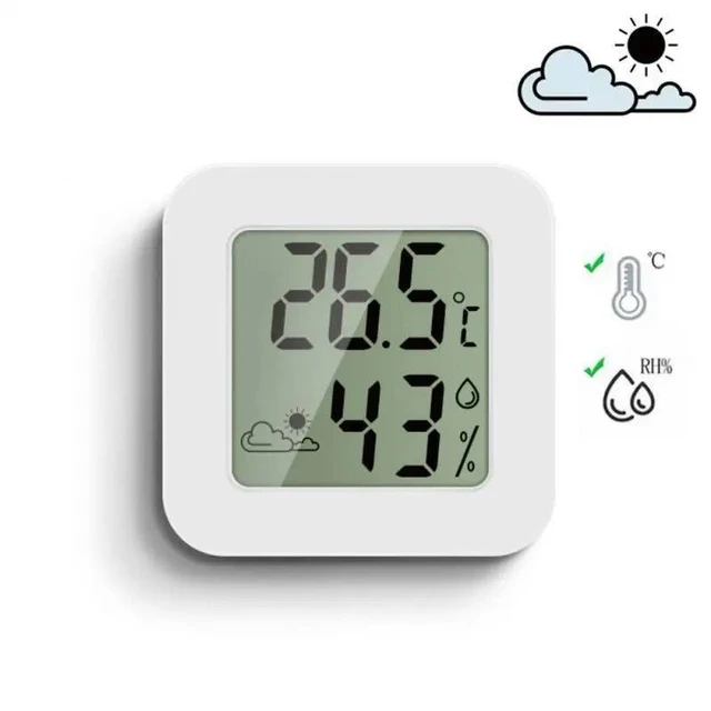 Indoor Outdoor Digital Temperature Thermometer - Lcd Digital Temperature  Humidity - Aliexpress