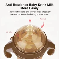 240ml Baby Bottle with Silicone Handle Water Bottle Kids Baby Bottle Photography Accessories 0-36 Months Baby Boys and Girls 3