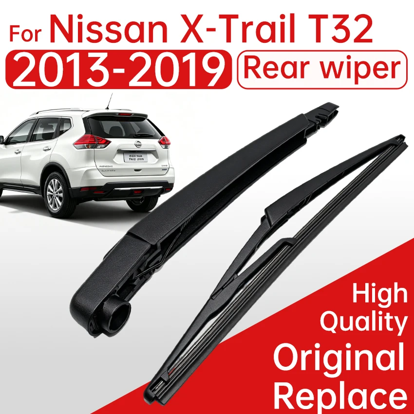Heckscheibenwischerarm und -blatt für Nissan X-Trail T32 2013–2019, OEM-Qualität, hintere Windschutzscheibe, saubere Heckklappen-Fensterbürste 28780-4CC0A