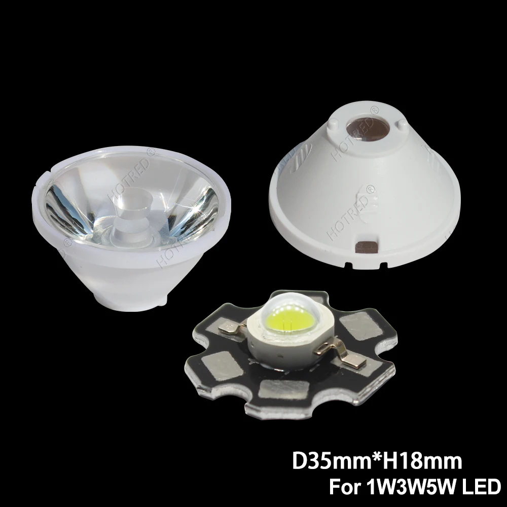 1W 3W 5W 4 Degree Focus LED Lens 3535 3030 XPE XPG2 35mm XPE2