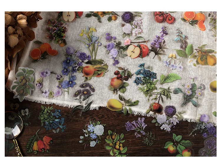 Journal GO 40pcs Natural Plants Animals Forest Stickers for Journaling Scrapbooking Decor Vintage Creative Sticker Stationery – Detail 20