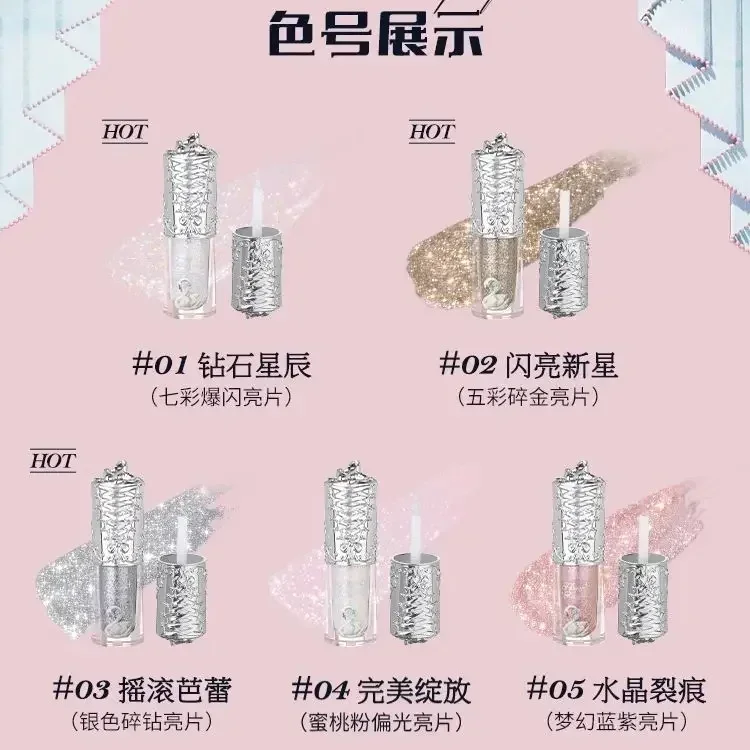 Flower Knows Swan Ballet Liquid Eyeshadow Pearly Fine Sparkling Sequins eye shadow