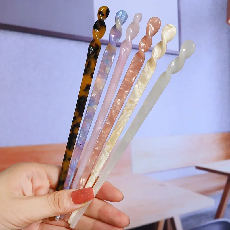 Hair Accessory Fashion Chinese Style Sticks Vintage Acetate Chopstick Women Hairpins Hair Clips Pins Wedding Hair Jewelry Accessories