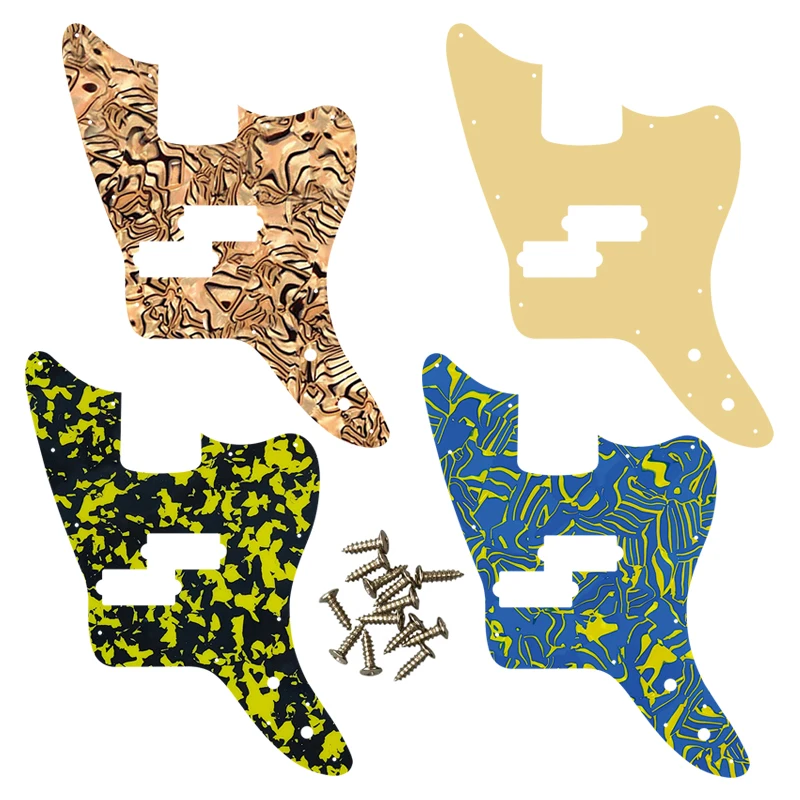 Parti Di Guirar Personalizzate Pleroo-Per Noi Fender Mh Signature Jaguar Bass Guitar Pickgaurd Scratch Plate Scelta Multicolore