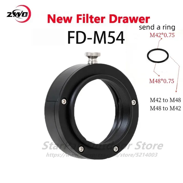 ZWO Filter Drawer M42 Or Filter Drawer M54 FD-M54/FD-M42 ZWO Filter Drawer M42 Or Filter Drawer M54 FD-M54/FD-M42