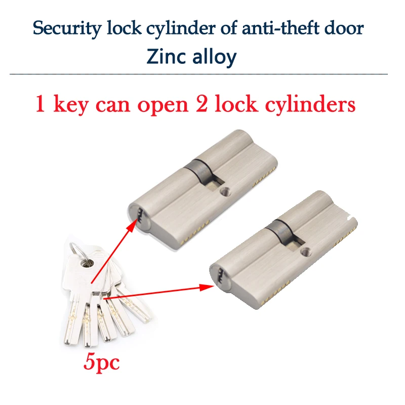 One Key Opens Multiple Lock Cylinders For 2ach Other Zinc Alloy Knob 70mm 80mm Grey Safety Door Lock Eylinder Door Switch