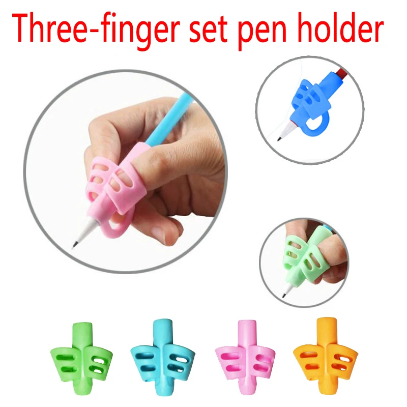 

Silicone Kid Learning Writing Tool Writing Pen Holder Writing Correction Device Children Education Drawing Tool Toys M0302