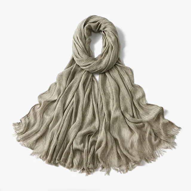 Écharpe Hijab Royan en coton froissé pour femmes musulmanes, châles longs et doux islamiques, enveloppes courtes à pampilles, accessoires Bufanda