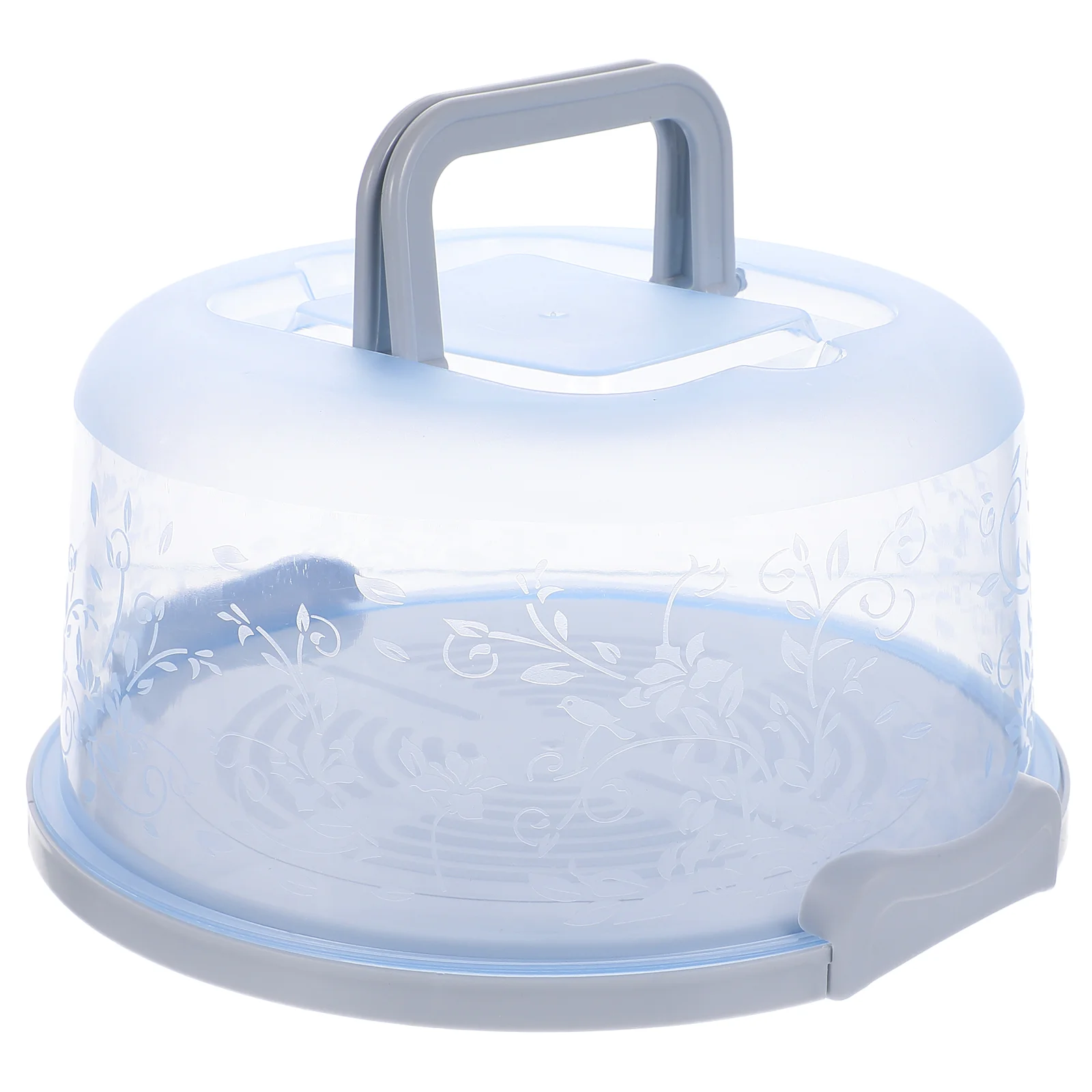 

Buckle Round Cake Carrier Portable Buckle PP Cake Box Baking Packaging Box with Handle Handy Cupcake Holder Tray Cake Packaging