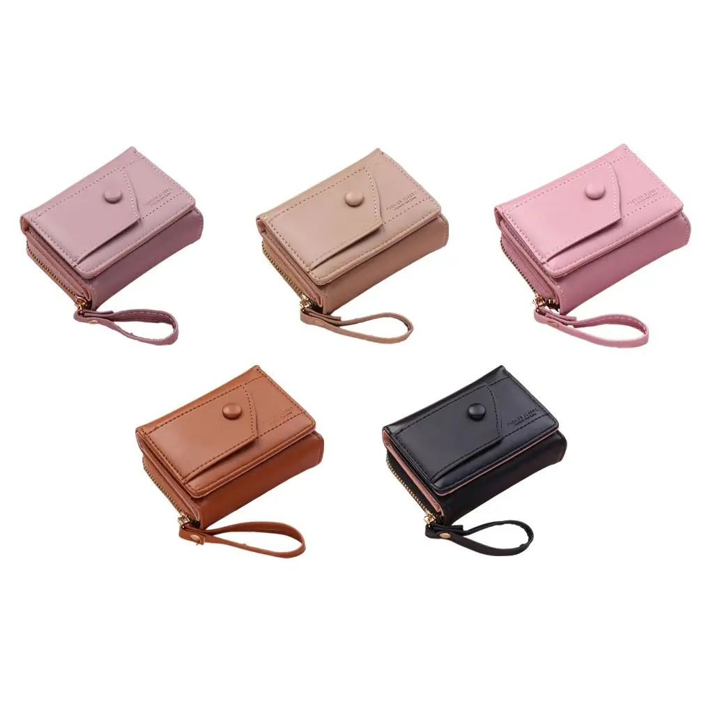 Retro PU Leather Wallet Money Clips Coin Purse Solid Money Bag for Women Coin Purse Mini Handbag Quality Credit Card Holder Bag