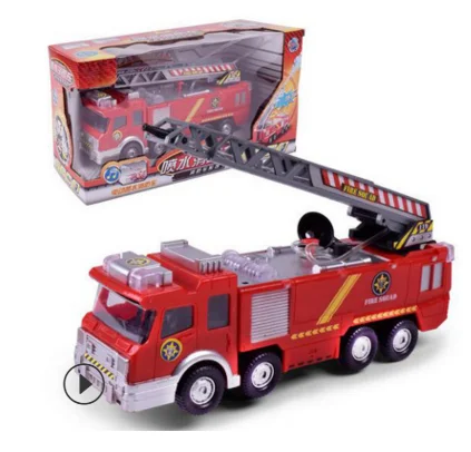 Kids Fire Truck Toy with Music Children Car Vehicle Simulation Electric Spray Water Fire Truck Model Toys 1 50 fire truck firefighter sprinkler toy diecast simulation alloy truck water spray with light music rescue car children s toy