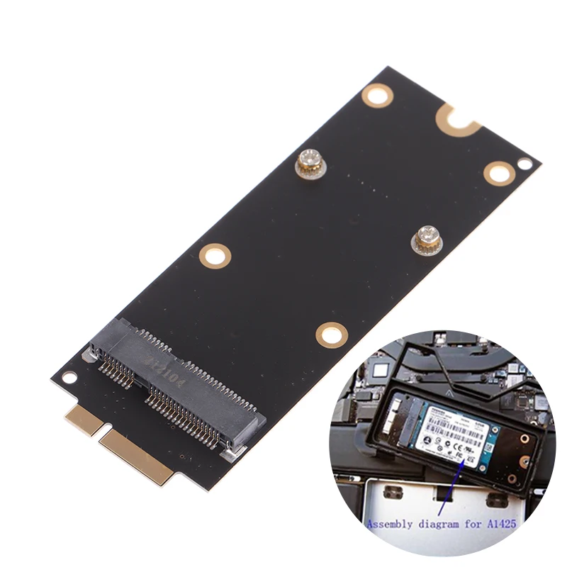 

MSATA SSD к SATA 7 + 17 Pin адаптер карты 2012 для Pro MC976 A1425 A1398