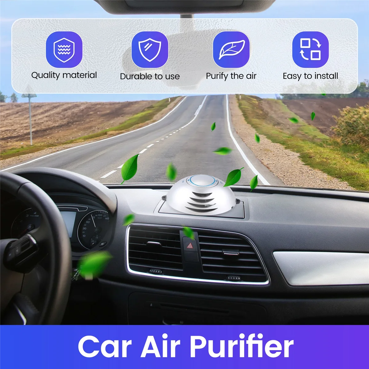 Car Air Refresher Purifier Oxygen Bar Ionizer Ozonizer Ozone Disinfector Sterilizer Deodorizer for Auto