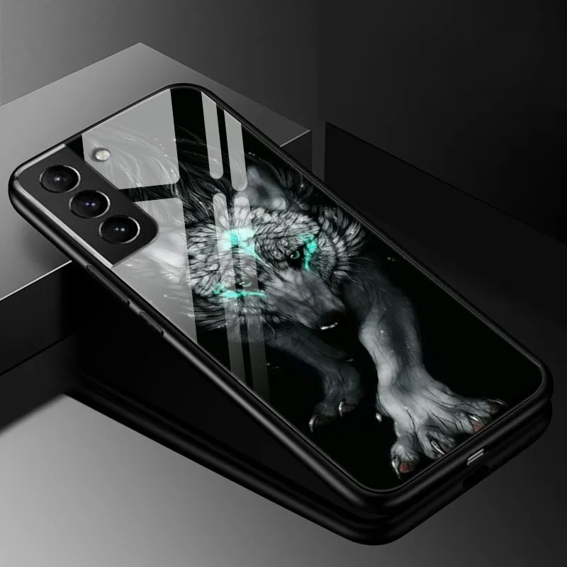 Luxury Tempered Glass Phone Case with Hard Back Bumper and Enhanced Protection