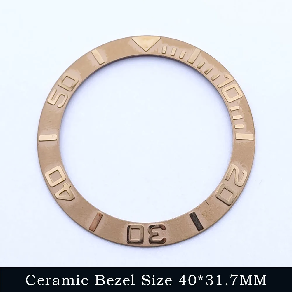 Elegant Sloping Blue-Green Luminous Ceramic Bezel Insert