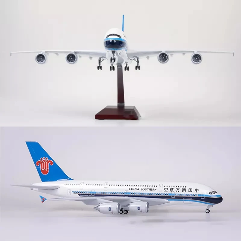 

1/160 Scale 46cm Airplane Model 380 A380 China southern Airline Aircraft Toy with Light&Wheel Diecast Plastic Resin Plane Toy