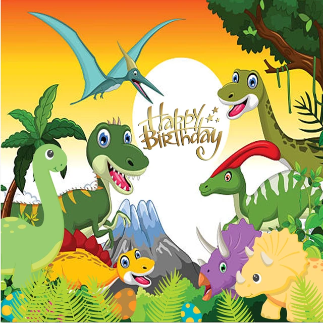 O bom dinossauro fundo fotografia pano de fundo dinossauro para chá de bebê  vinil selva selvagem mundo dinossauro pano de fundo crianças festa -  AliExpress