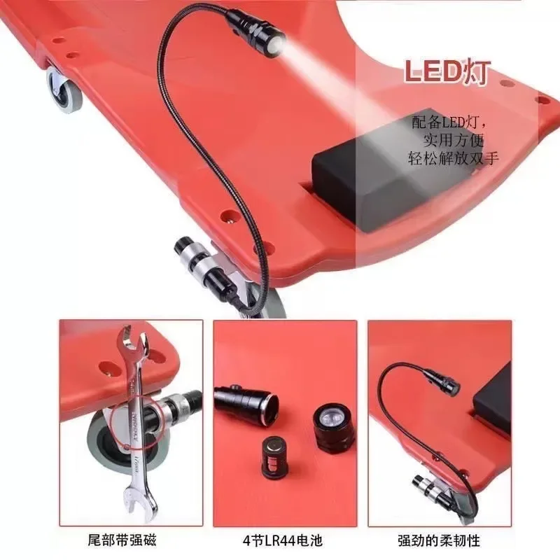 36/40 inch Car Repair Lying Board With LED Light Skateboard Spare Parts Repair Board Car Vehicle Service Maintenance Tool