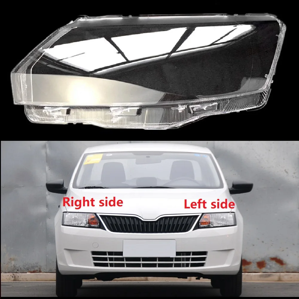 Car Headlamp Lens For Skoda Rapid 2013-2017 Plastic Cover Transparent ...