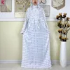 Nouveau Ramadan coton robe femmes recueillir taille Double chapeau Abaya femmes musulmanes ample Maxi caftan dubaï turquie Islam vêtements de prière