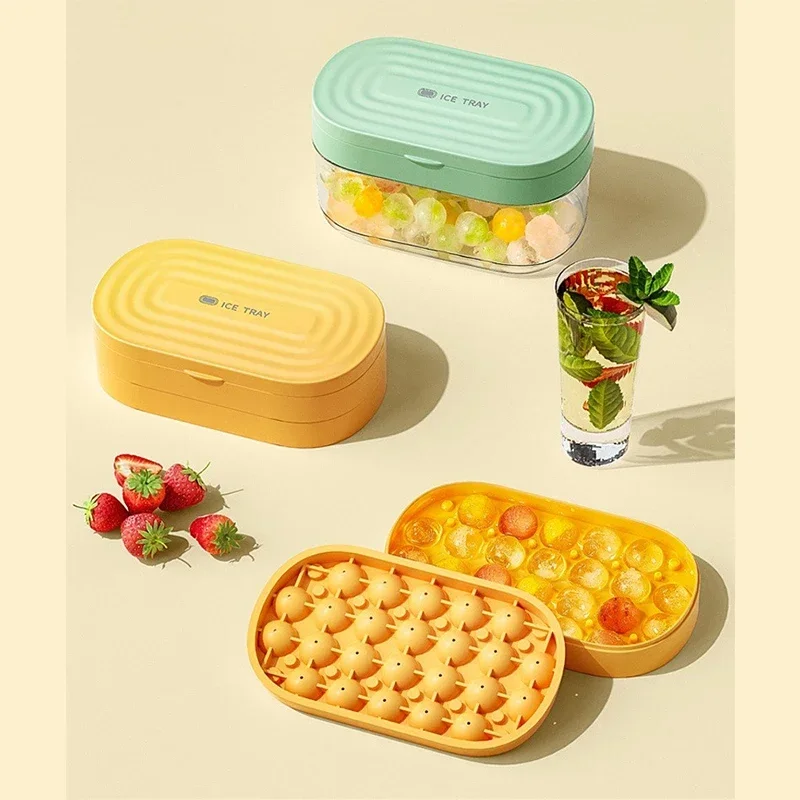 Baby Food Box with Lid Ice Tray, Food Grade Storage, Ice Cube Mold, High  Temperature Resistant, Multi-Grid, Soft Silicone