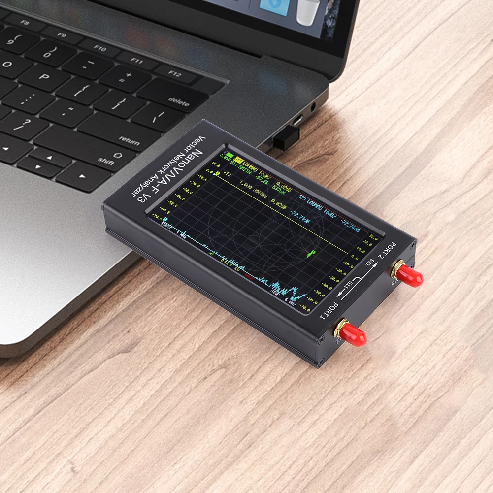 Portable Vector Network Analyzer 801 Scan Points HF VHF UHF SHF Antenna Analyzer with 4500mAh for NanoVNA-F V3 Applications