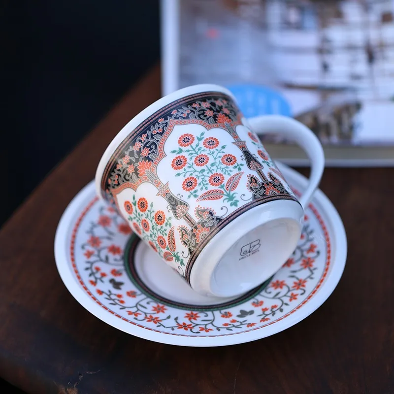 Plateau de service à café turc vintage, plateau rond en métal