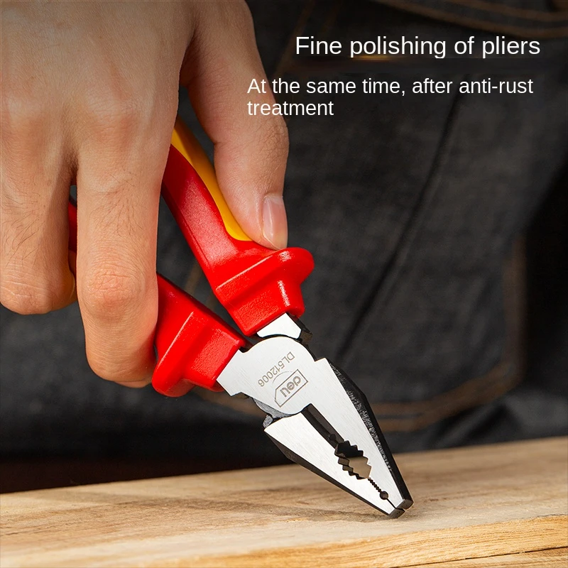 

6/7/8 дюймов 1000 В изолированные трудосберегающие резаки для проводов многофункциональные электрические ручные инструменты плоскогубцы VDE Клещи для зачистки проводов