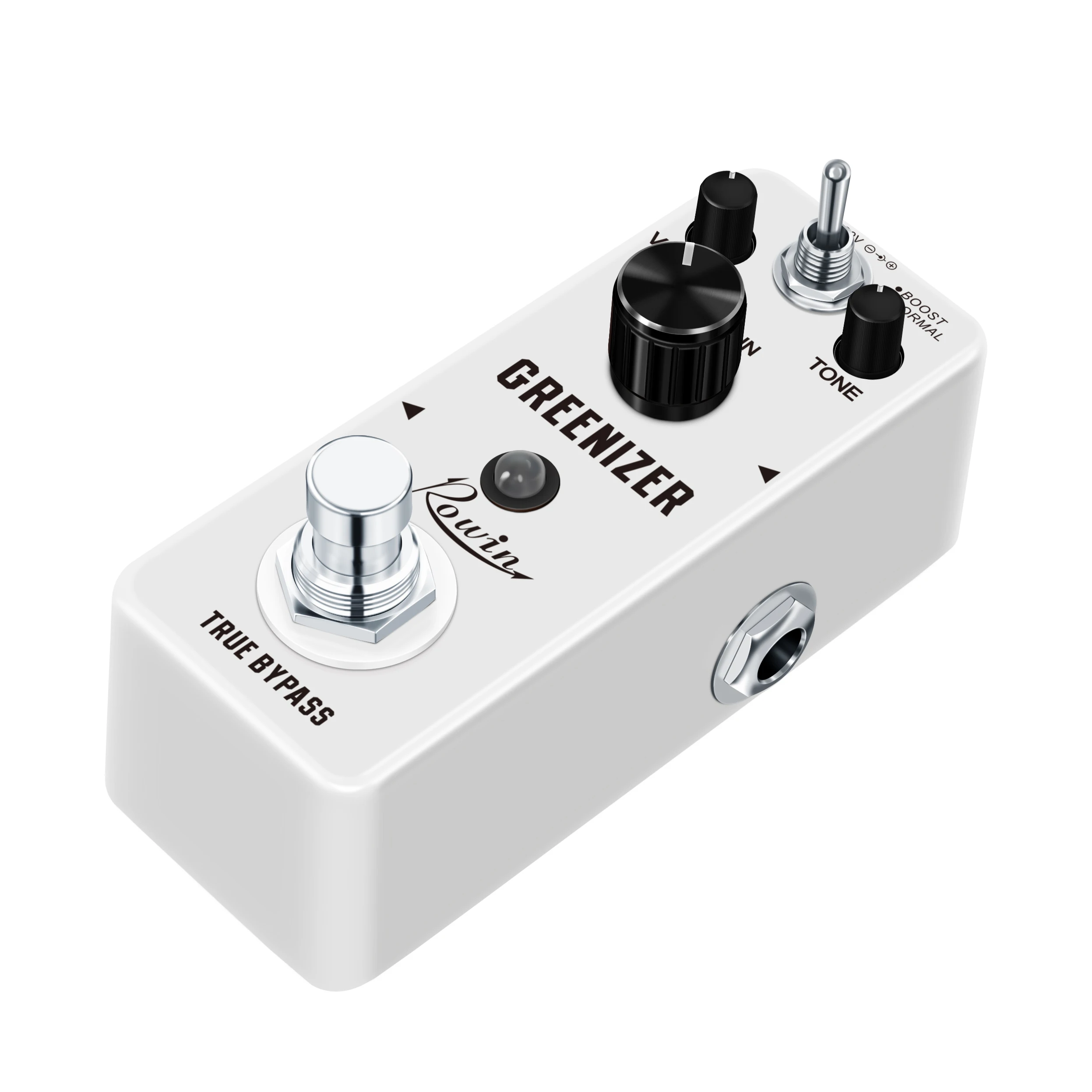 Rowin Pedal Overdrive Greenizer Vintage Guitar Effects TS808 Pedal Mini Size True Bypass LEF-323 Effector Metal Shell White
