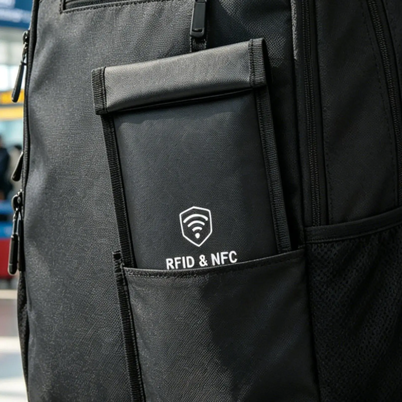Faraday Bag for Signal Blocking and Privacy Protection with Detachable Wrist Strap