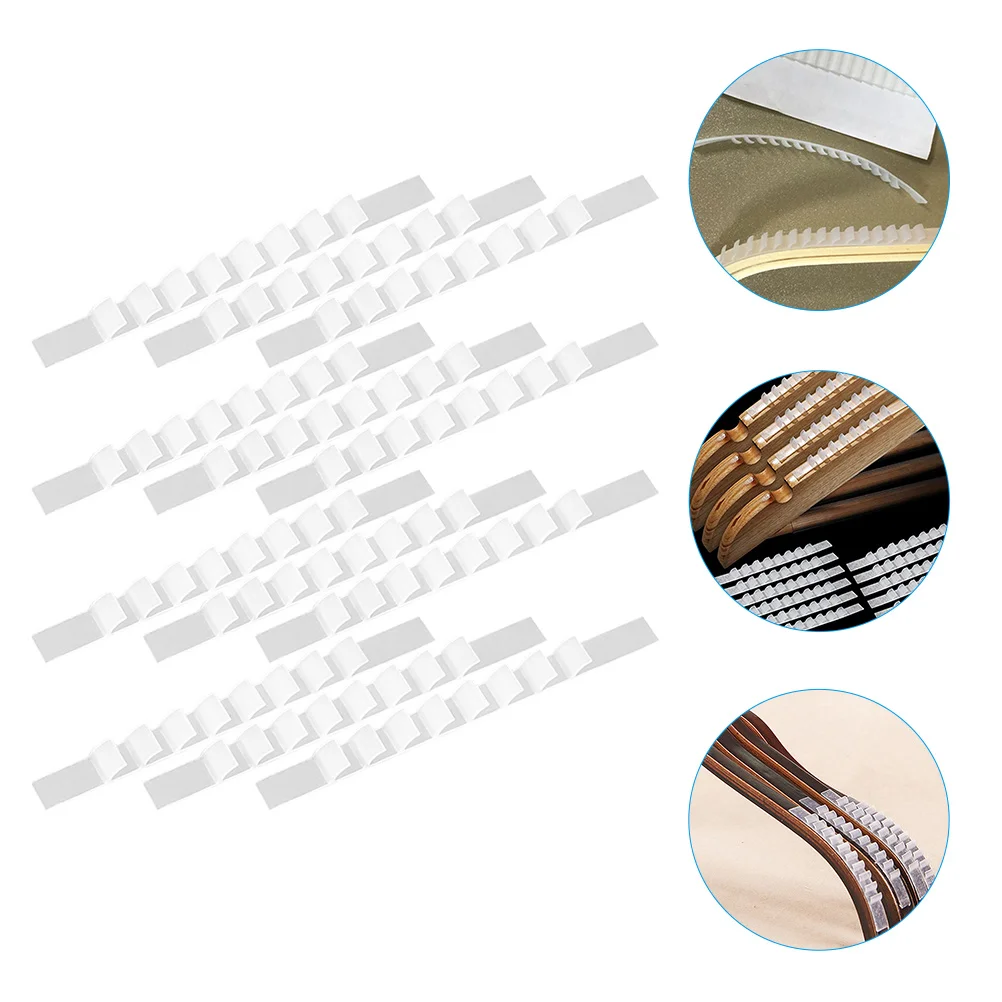 

50 Pcs Hanger Anti-slip Strip Hanging Clothes Gripper Strips Hangers Non Parts Household