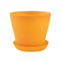 Vibrant Candy Color Flower Pot - Indoor/Outdoor Home & Garden Décor, 5 Sizes Available - M 500ML (Orange)