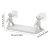 Bathroom Self-adhesive Shampoo Shelves Shower Towel Storage Rack Cosmetic Toilet Organizer Home Decor Kitchen PP Plastic Rack 6