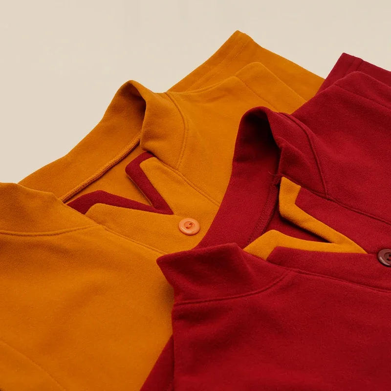 Lama Winter Clothing Tibetan Monk Long Sleeved Vest And Plush Vest