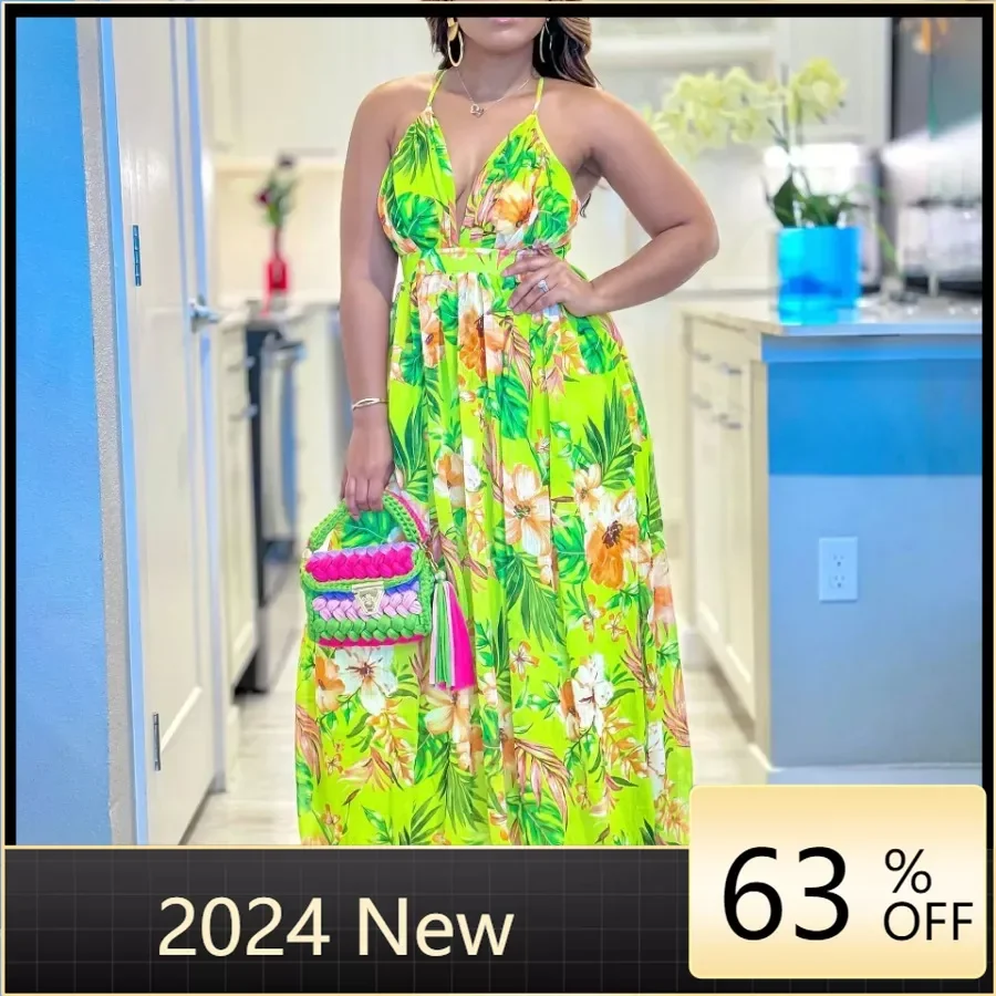 African Dresses for Women Summer Sexy Africa Sleeveless Polyester Printing Red Green White Maxi Dress Dashiki Africa Clothing summer bodycon midi dress african dresses for women 2023 daily elegant high waist bandage sleeveless robe femmes african clothes