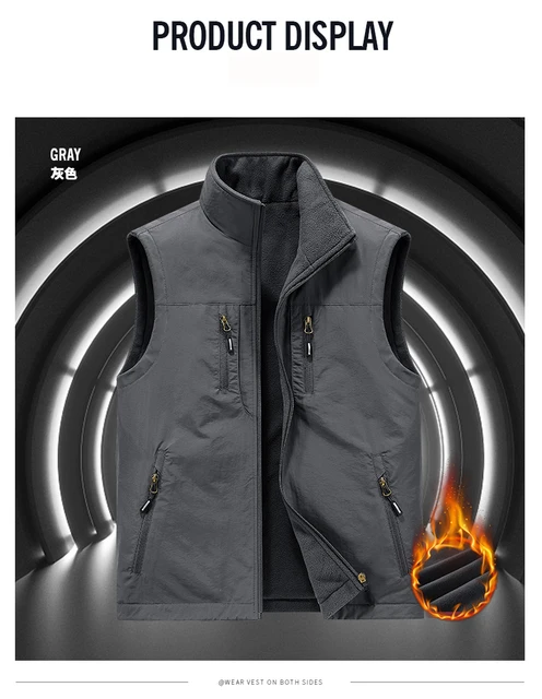 Gilet Uomo Softshell Antivento - Leggero Impermeabile Con Multiple Tasche