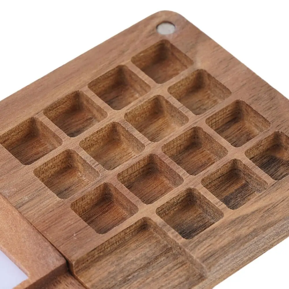 Empty Magnetic Wooden Portable Art Supplies Sketch Palette Painting Tray Painting Tool Paint Box