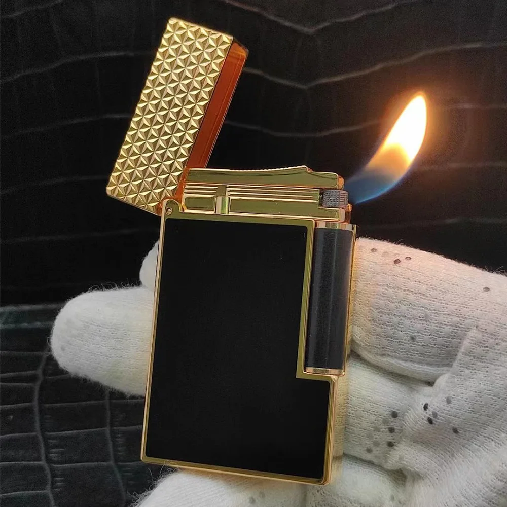 

Light Luxury Ligne 2 Tobacco Cigar Cigarette gas Lighter oblique flame Men Smoking Butane Lighter Bright Sound Windproof