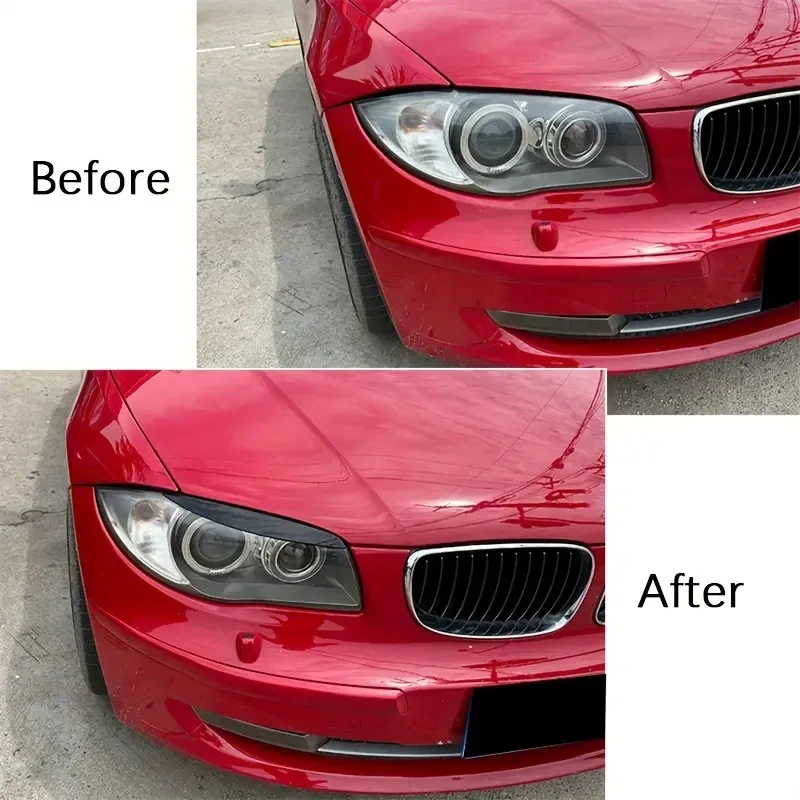 BMW 1 시리즈 E81 E82 E87 E88 2004-2013 전조등 눈썹 커버 트림 1쌍