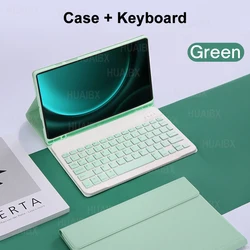 Premium Detachable Keyboard Case for Samsung Galaxy Tab S9 FE 10.9 Inch (Green A)
